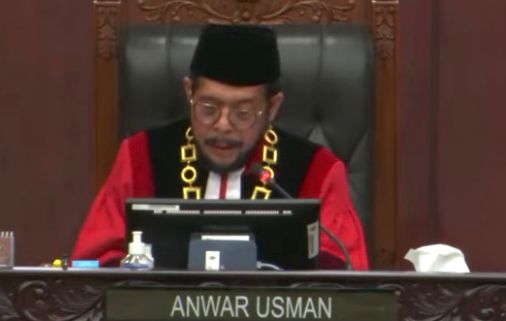 Ketua Mahkamah Komstitusi (MK) Anwar Usman [Foto: YouTube/@mahkamahkonstitusi]