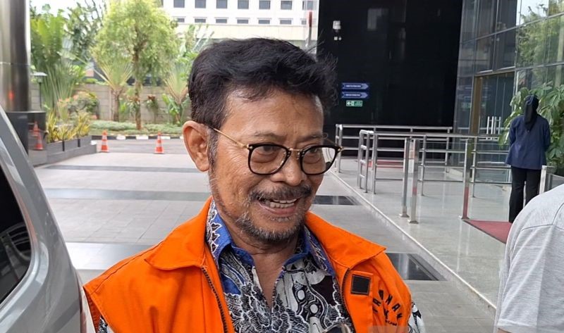 Mantan Menteri Pertanian Syahrul Yasin Limpo usai diperiksa penyidik KPK di Gedung Merah Putih KPK, Jakarta Selatan, Kamis (4/1/2024). (Foto: ANTARA)