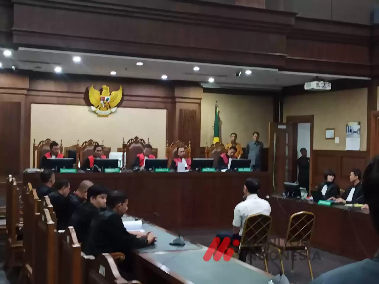 Harvey Moeis saat di ruang sidang (Foto: Dok MI/Albani/Farrel)