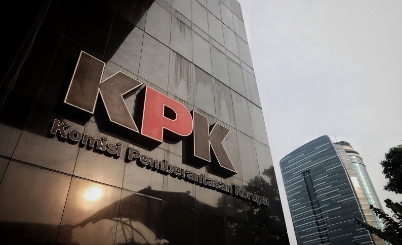 Logo KPK di Gedung Merah Putih KPK, Jakarta, Kamis (7/12/2023). (Foto: ANTARA).