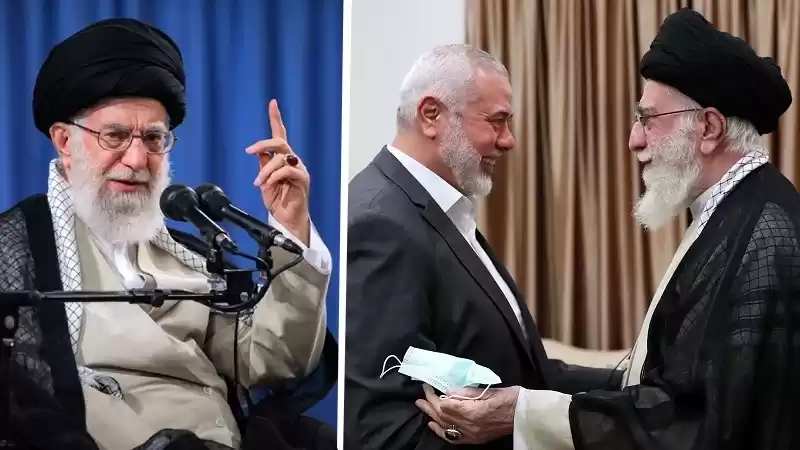 Pemimpin Besar Revolusi Islam Iran, Ayatullah Khamenei dan Syahid Ismail Haniyeh (Foto: Parstoday)