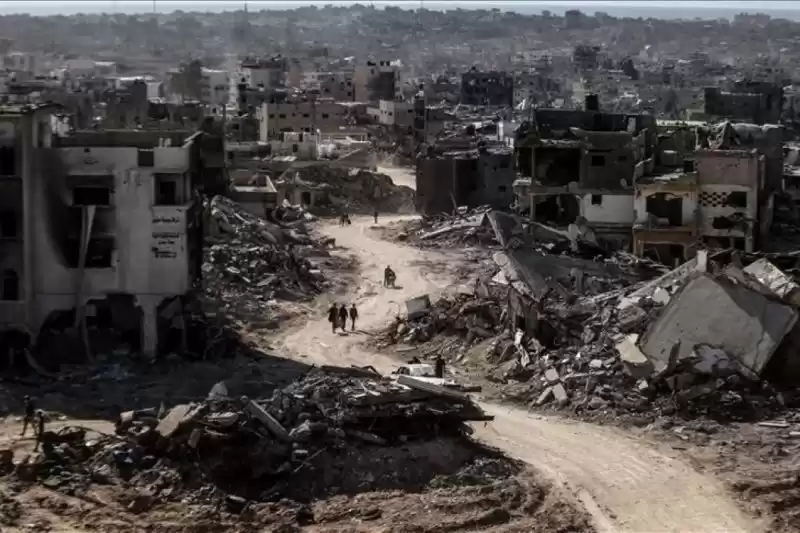 Kondisi infrastruktur Jalur Gaza yang hancur akibat agresi Israel sejak 7 Oktober 2023. [Foto: Anadolu]
