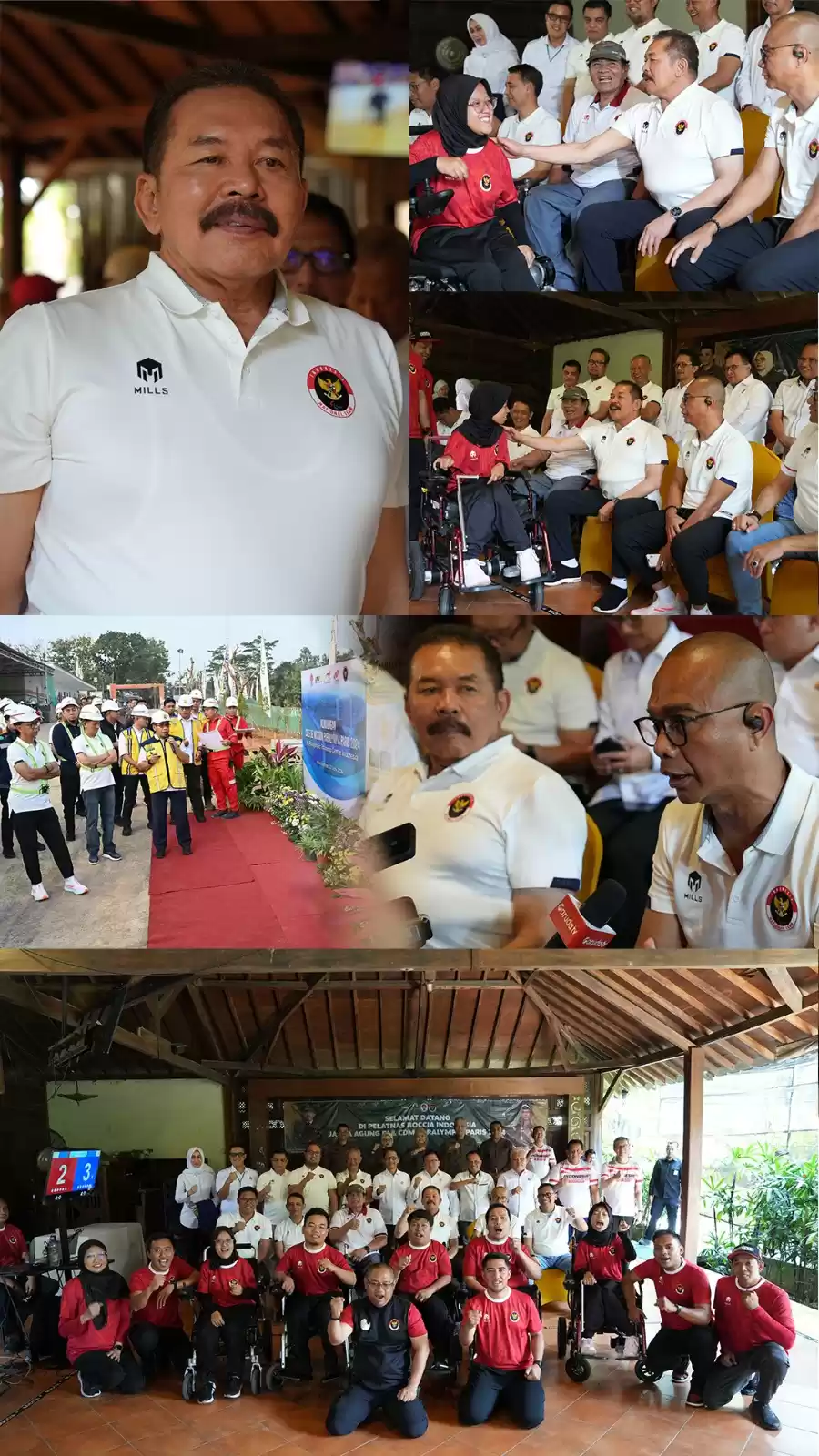 Jaksa Agung ST Burhanuddin Bersama Chef de Mission Indonesia Reda Manthovani Cek Kesiapan Atlet Menuju Ajang Paralimpiade Paris 2024