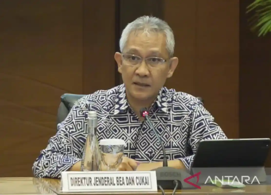 Kejagung Didesak Periksa Eks Dirjen Bea Cukai Askolani terkait Korupsi POME Direktur Jenderal Bea dan Cukai Askolani dalam konferensi pers APBN KiTa edisi Maret 2023 di Jakarta, Selasa (14/03/2023)