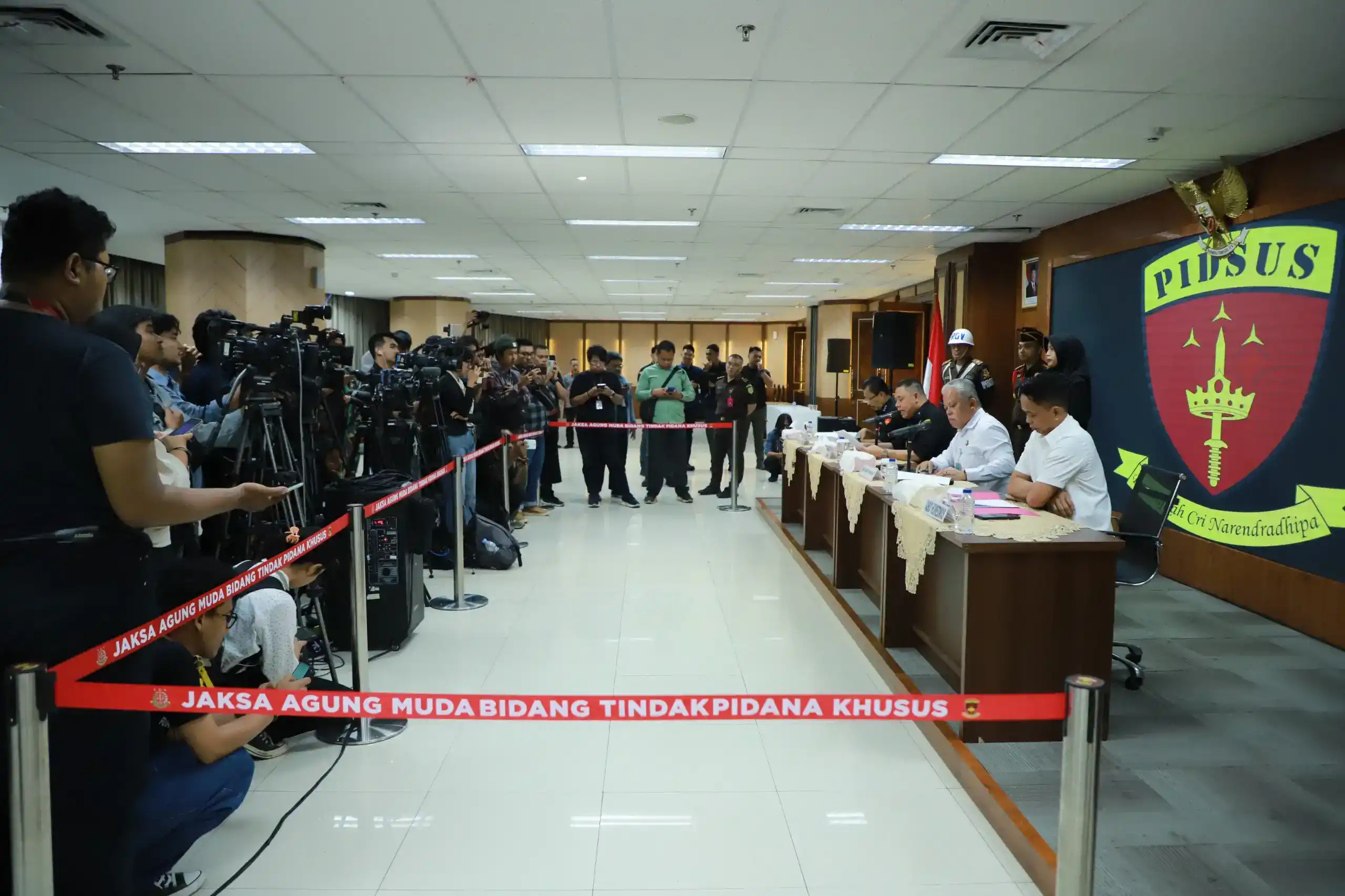 Direktur Penyidikan Jaksa Agung Muda Tindak Pidana Khusus (Jampidsus) Abdul Qohar dalam konferensi pers. (Foto: Dok MI)