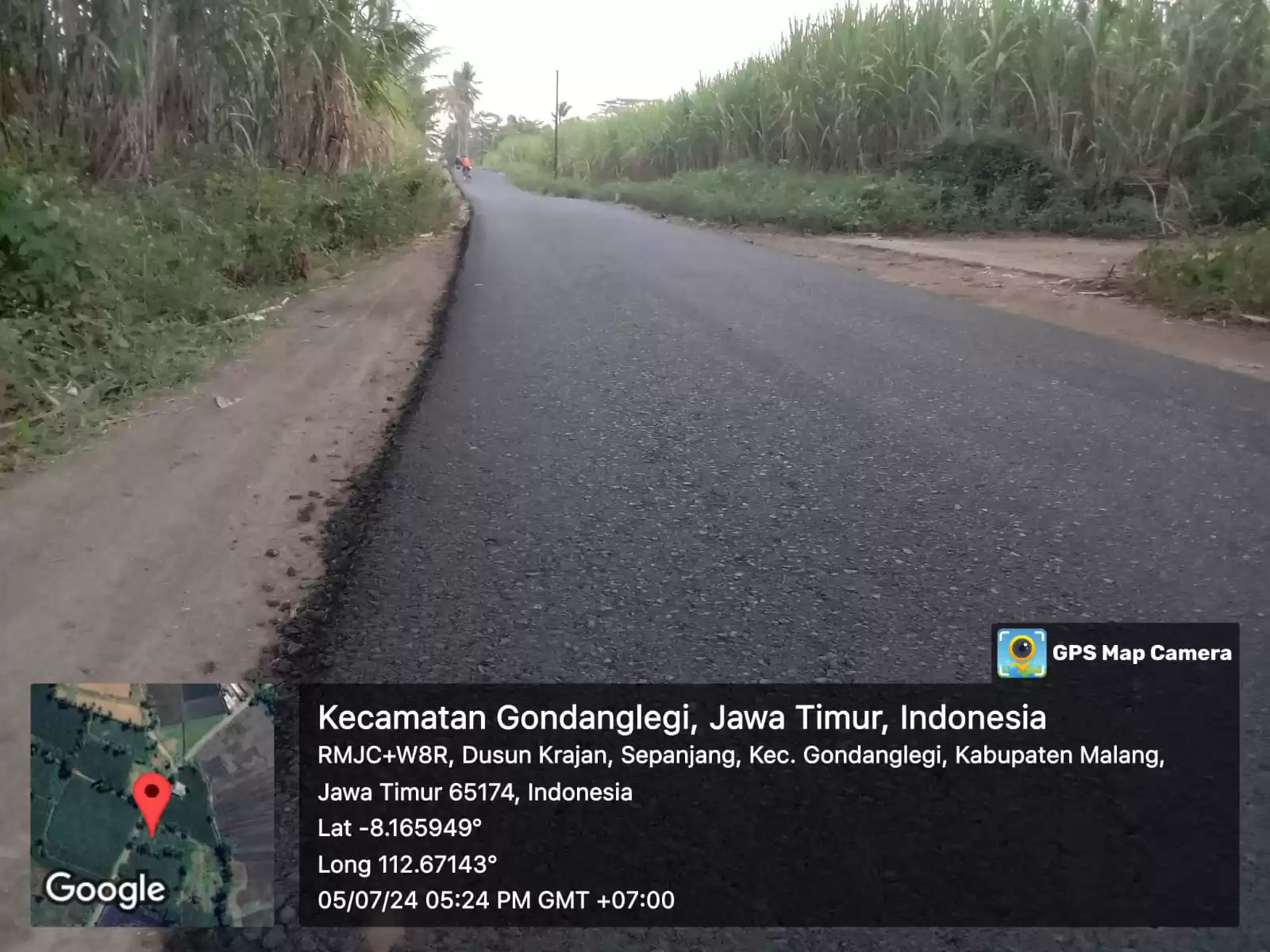 Kondisi jalan di Desa Sepanjang Kecamatan Gondanglegi Kabupaten Malang Usai dilakukan Pengaspalan. (Foto: MI/Rina Sugeng Yuliani)
