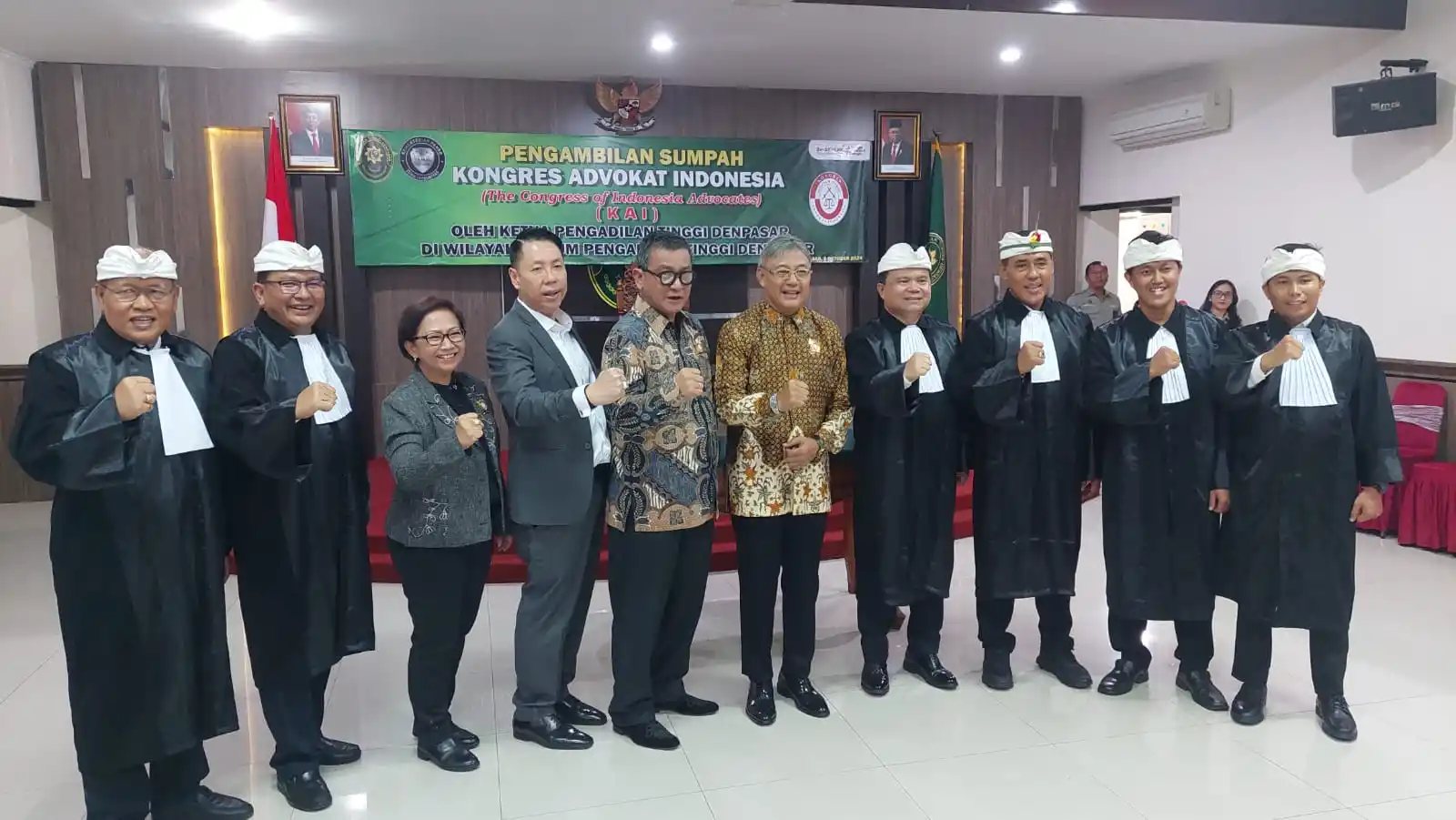Pelantikan dan pengambilan sumpah Advokat KAI di Pengadilan Tinggi Bali, Rabu (9/10/2024) (Foto: Dok MI)
