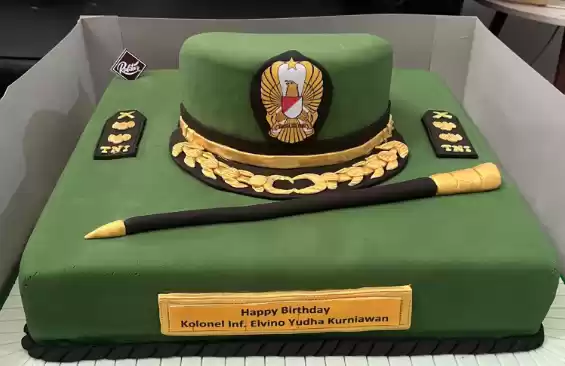 Kue yang diorder fiktif untuk Dandim Depok [Foto: Ist]