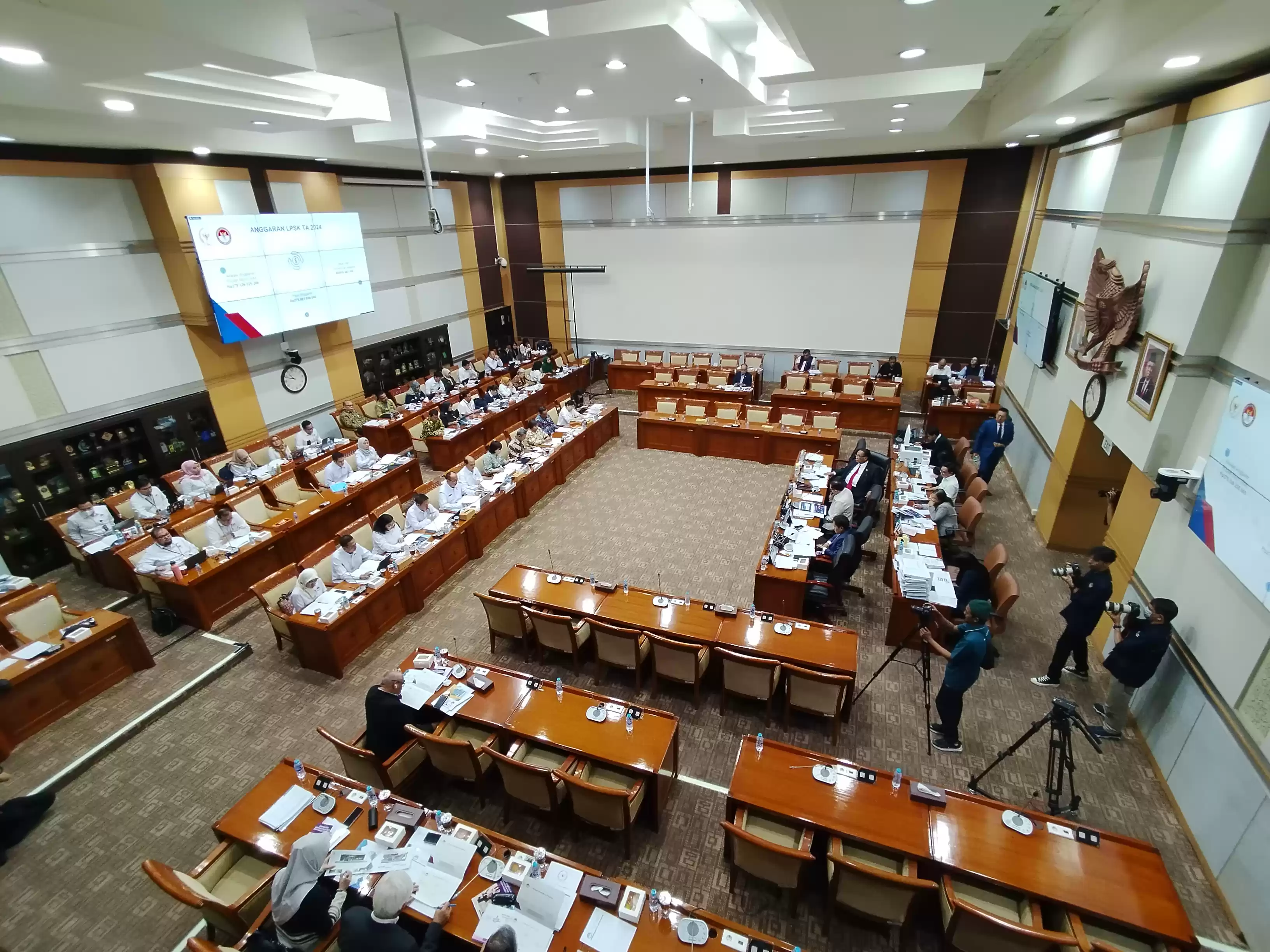 Rapat kerja Komisi III DPR dengan Lembaga Perlindungan Saksi dan Korban (LPSK) di Kompleks Parlemen, Jakarta, Rabu (12/06/2024). (Foto: MI/Dhanis)