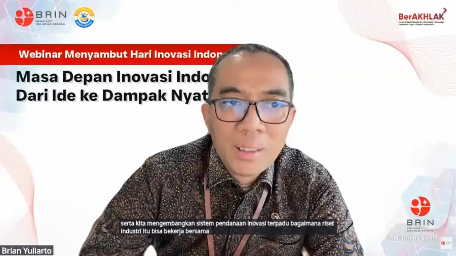 Brian Yuliarto: Inovasi Adalah Kunci Indonesia Keluar dari Middle Income Trap Mendiktisaintek Brian Yuliarto dalam peringatan Hari Inovasi Indonesia 2025. (Dok. Kemendiksaintek)