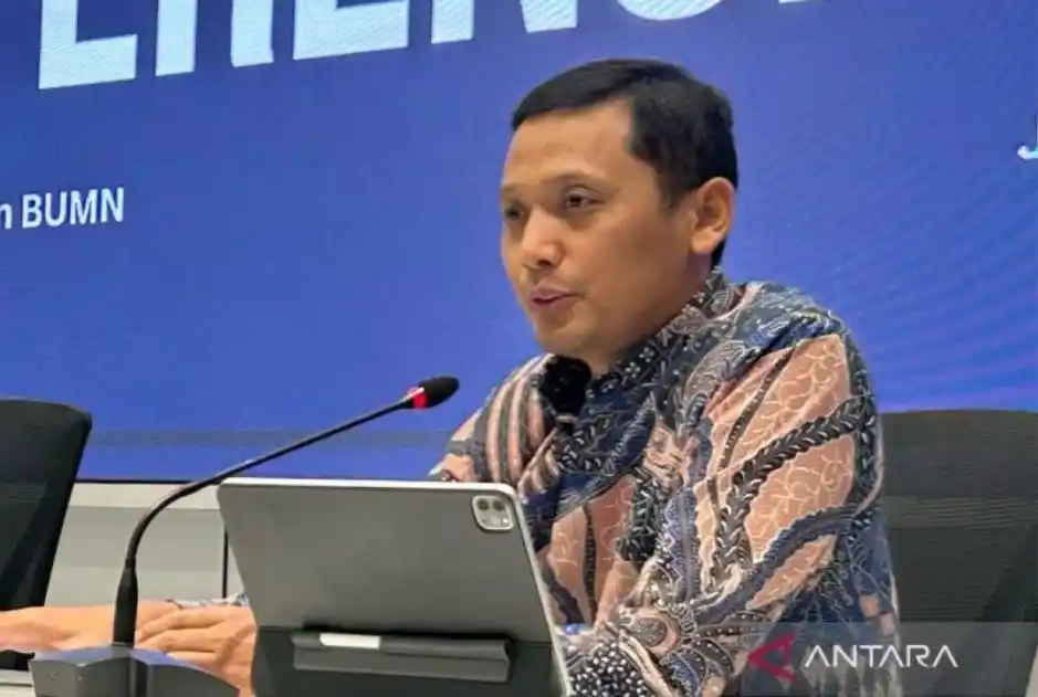 Meski Sudah Pensiun, Eks Wadirut Bio Farma Soleh Diduga Direkrut sebagai Executive Advisor Hubungan dan Kerja Sama Internasional, Honor Rp 125 Juta per Bulan Wakil Direktur Utama PT Bio Farma (Persero) Soleh Ayubi saat konferensi media di Kantor Kementerian BUMN, Jakarta, Jumat (1/11/2024).