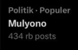 Nama Mulyono trending topic di X (Foto: Dok MI)