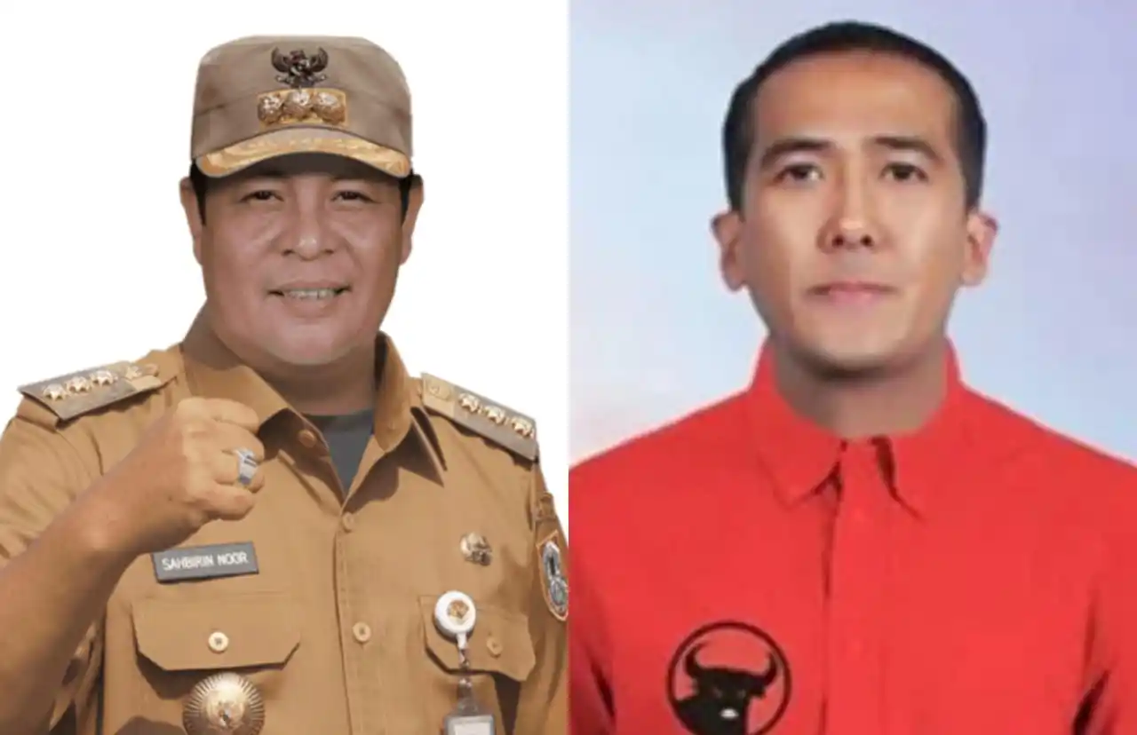 Gubernur Kalsel Sahbirin Noor alias Paman Birin (kiri) dan Harun Masiku (kanan) (Foto: Kolase MI)