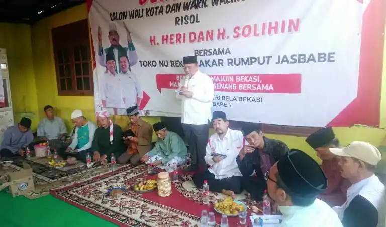 Paslon Wali Kota Bekasi Nomor Urut 1, Heri Koswara Bersilaturahmi dengan Jasbabe (Foto: TS)