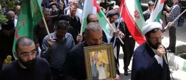 Pemakaman pemimpin biro politik kelompok perlawanan Hamas, Ismail Haniyeh di Universitas Teheran, Iran. [Foto: ANTARA]
