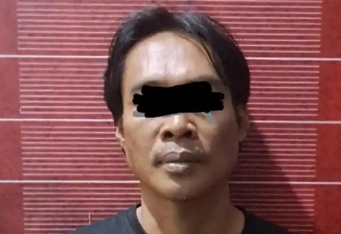 Pengedar sabu berinsial NS (Foto: Antara)