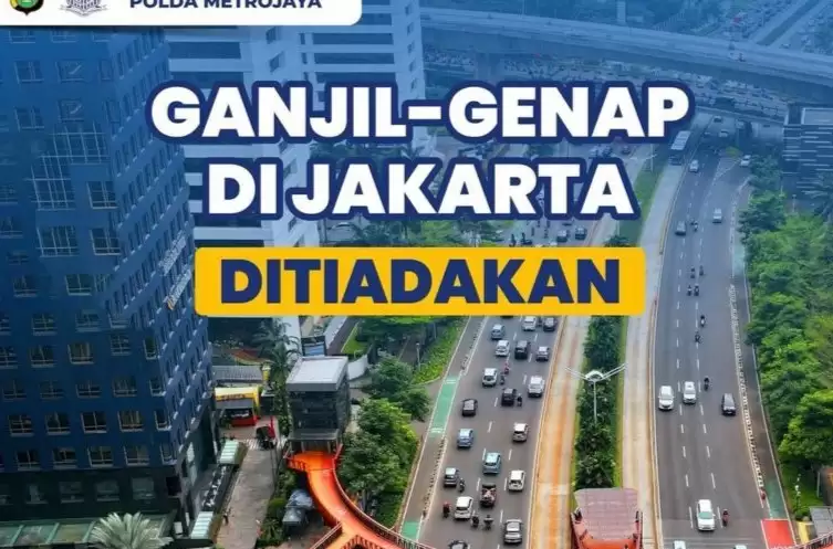 Pengumuman peniadaan aturan ganjil genap di beberapa ruas jalan di Jakarta selama cuti bersama dalam rangka libur Lebaran 2024. (Foto: ANTARA)
