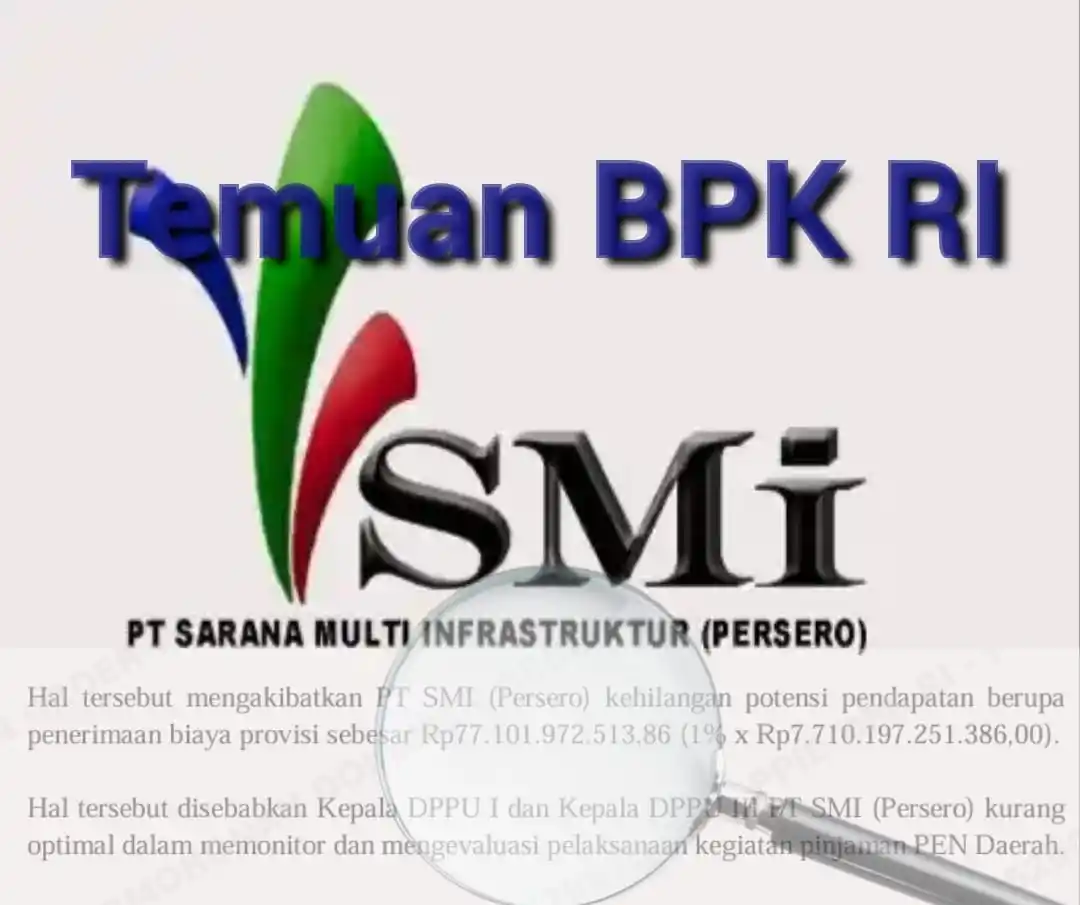 Pinjaman PEN Daerah dari PT SMI Rugikan Negara Rp 7,71 T Berdasarkan Temuan BPK Ilustrasi - Temuan BPK - PT Sarana Multi Infrastruktur (SMI) (Persero) (Foto: Dok MI/Diolah)