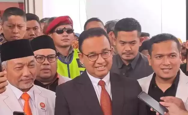 Anies Baswedan bersama elite pimpinan PKS usai dideklarasikan oleh partai itu menjadi bakal Capres 2024, Kamis (23/2/2023).