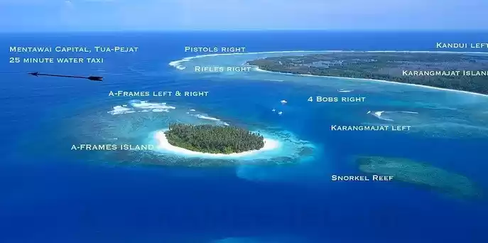 Pulau Pananggalat di Kepulauan Mentawai dikabarkan di jual di situs luar negeri. (Foto: Istimewa)