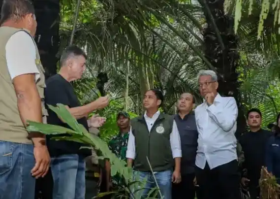 Raja Juli melakukan peninjauan di Yayasan Masarang, Desa Kayawuh Tomohon, Jumat (13/12/2024)