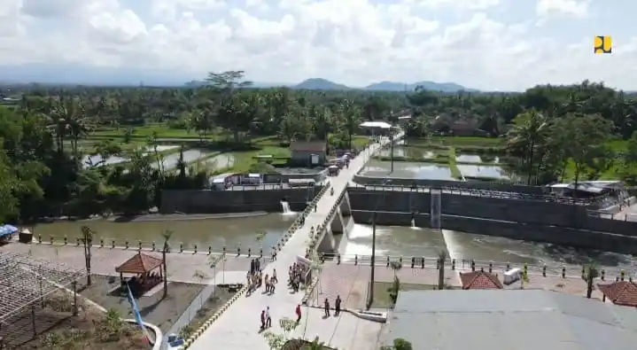 Kementerian PU Kembangkan Fungsi Sabo Dam Menayu di Magelang Sebagai Sumber Irigasi Sabo Dam Menayu di Sungai Pabelan, Kabupaten Magelang, Jawa Tengah. (Foto: PU)