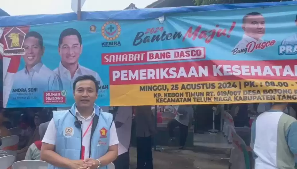 Sahabat Bang Dasco gelar pemeriksaan kesehatan gratis untuk warga Teluk Naga Tangerang, Banten (Foto: Ist)