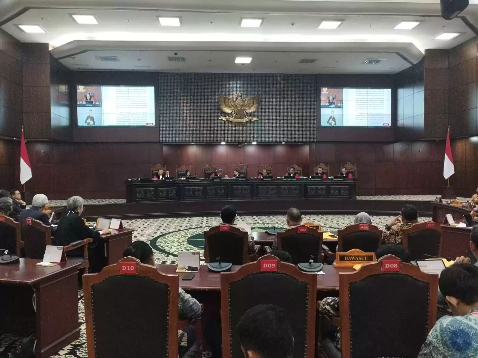 Suasana Putusan Mahkamah Konstitusi (MK) terkait sengketa Pilpres 2024. (Foto: MI/Danis)