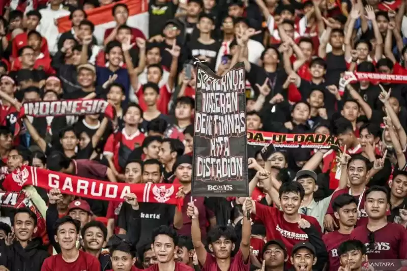 Suporter Timnas Indonesia [Foto: Antara]