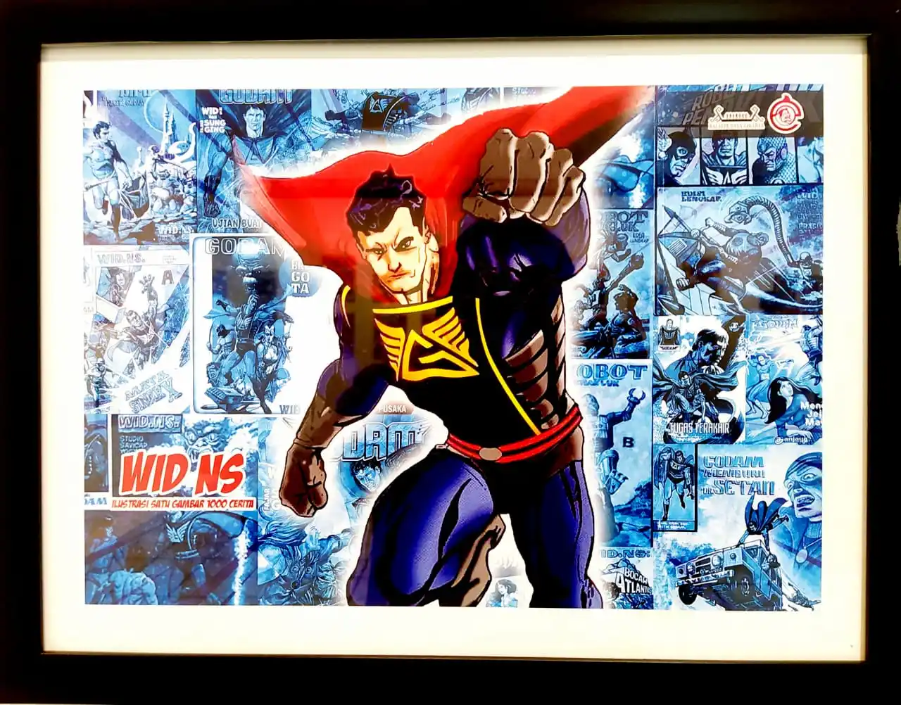 Karya "Ayah Kandung" Godam yang Tak Lekang oleh Waktu: Literasi Visual untuk Para Komikus Muda Indonesia Tokoh fiksi komik dalam serial superhero Godam, karya Wid NS(Foto: Dok MI)