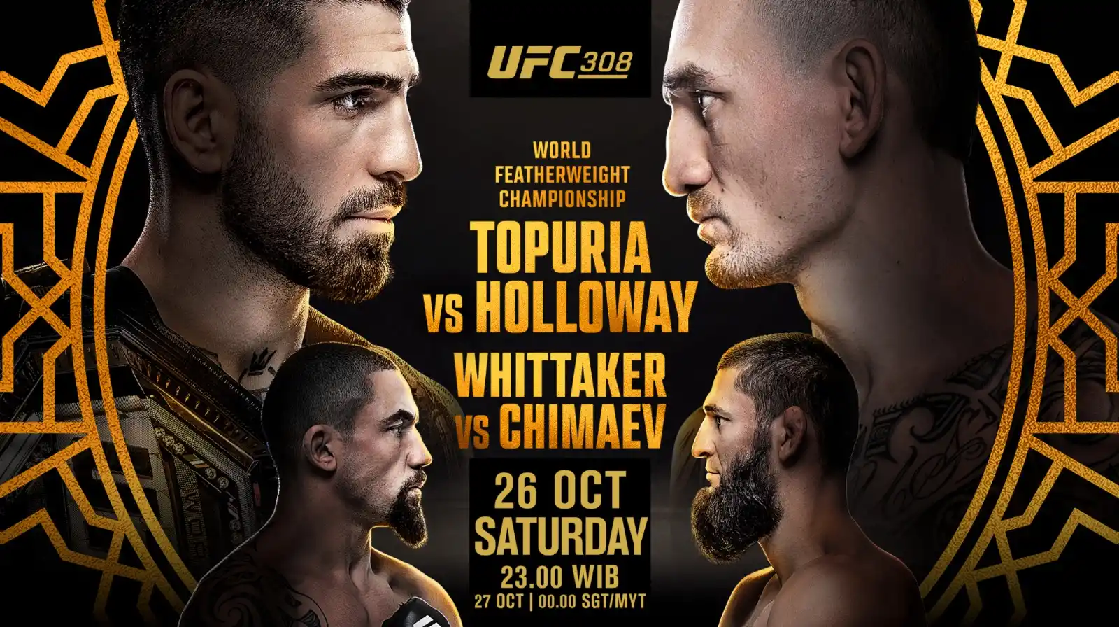 Duel Seru Terjadi di UFC 308 Pada Bulan Oktober 2024: Pertarungan Antar Pemegang Gelar UFC dan BMF Siap Bertemu