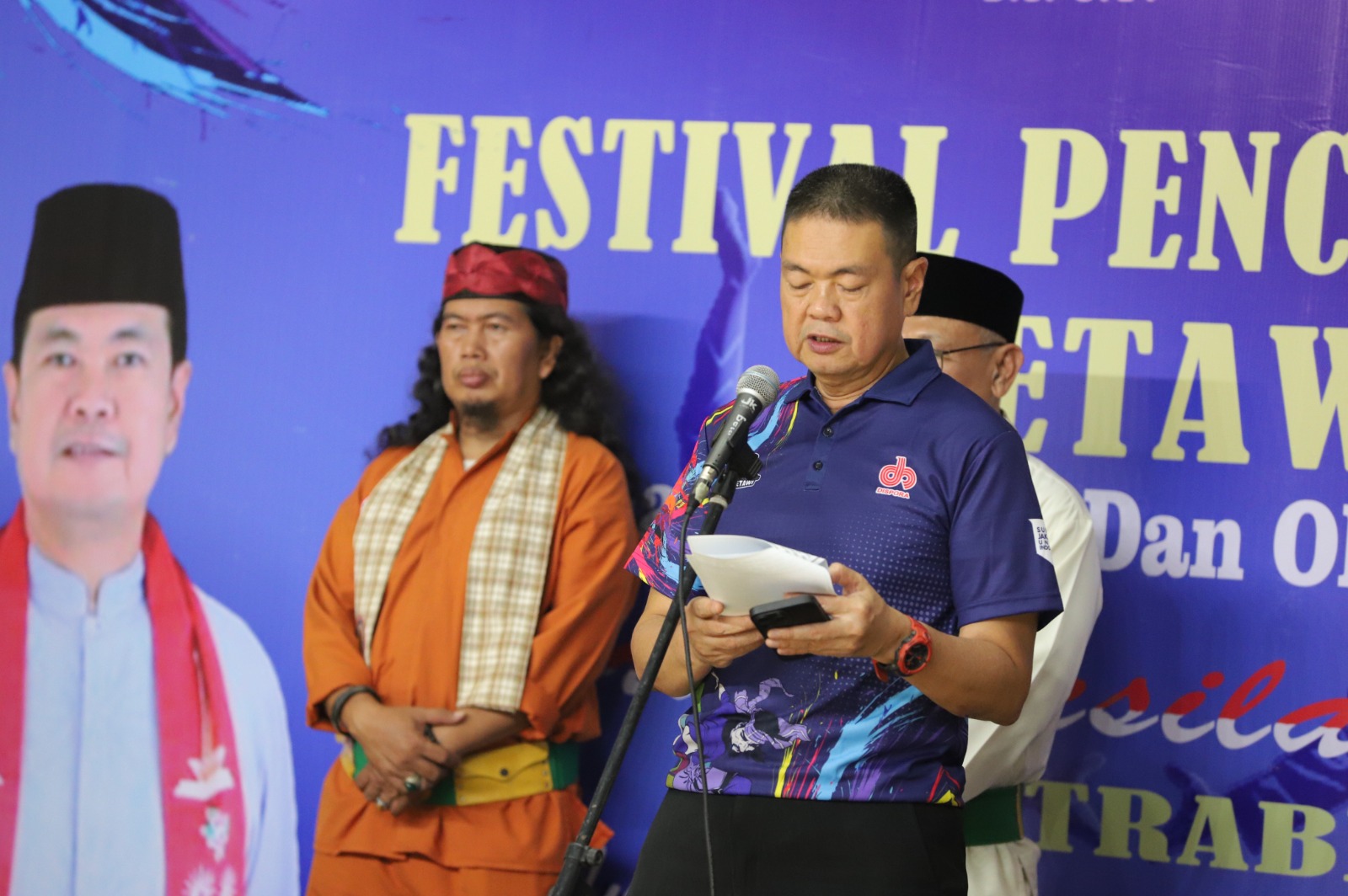 Kadispora DKI Jakarta Andi Yansah memberi sambutan pada Festival Pencak Silat Betawi (Foto: Ist)